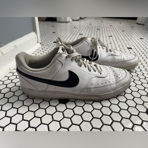 Nike court vision lows Men's White & Black  Sneakers size 13